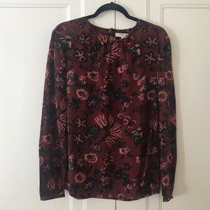 NWT L.K. Bennett Floral Silk Blouse